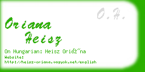 oriana heisz business card
